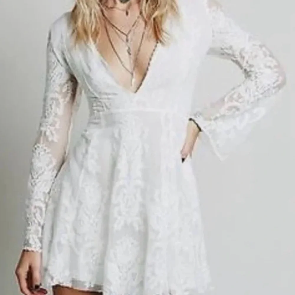 Free People Reign Over Me Lace Dress  Cream  Small - Picture 2 of 11